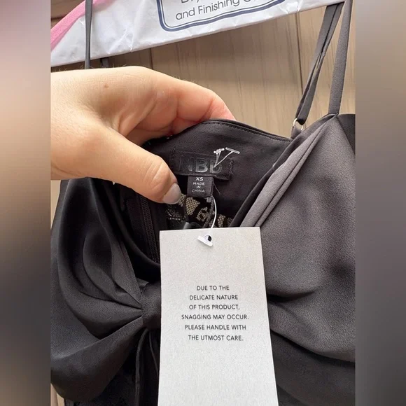 NBD Margaux Maxi Black Dress Lace New with Tags! - Picture 9 of 9